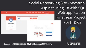 Social Networking Website Project in Asp.Net | C#.NET | Final Year Project | Web Application