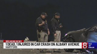 The latest on a fatal, fiery crash on Albany Avenue in Hartford