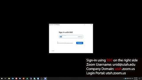 U of U: Zoom Login