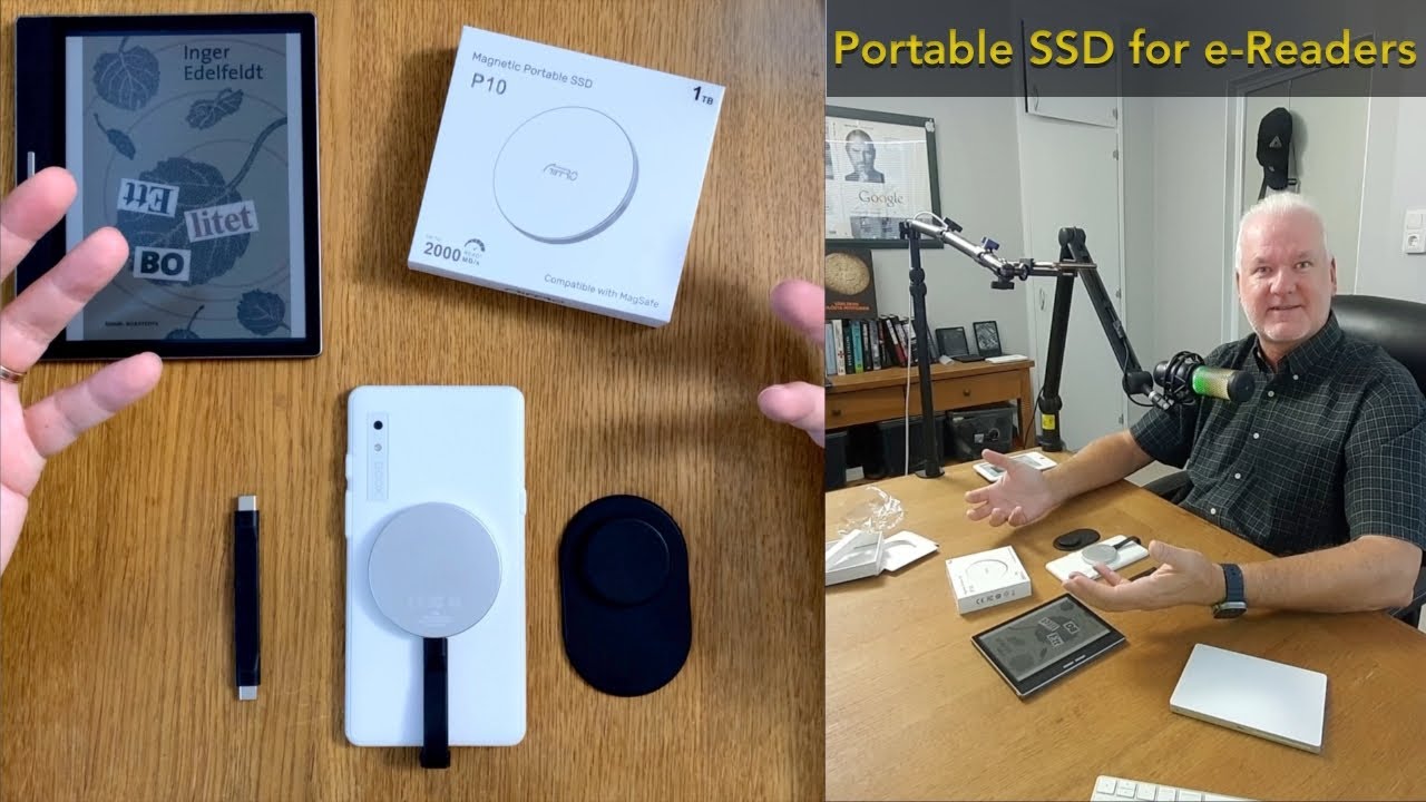 MagSafe Compatible Portable SSD for your e-Reader like the Onyx Boox Palma - AIFFRO P10 1TB 2000MB/s
