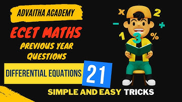 AP ECET TS ECET Maths |Differential Equations Previous year Questions Part 21