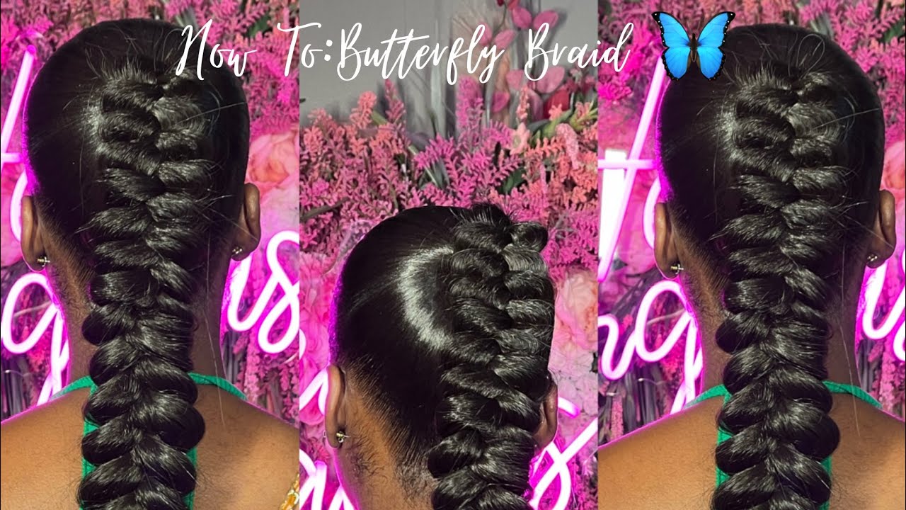 How to: Sleek Butterfly Braid 🦋| No Thread - YouTube