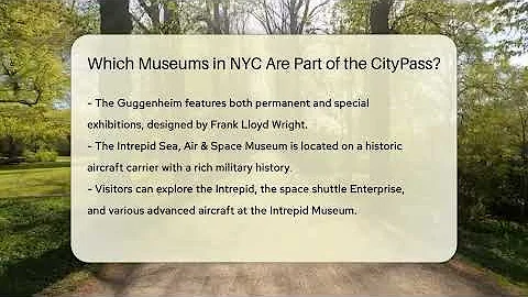 Which Museums in NYC Are Part of the CityPass? - Inside Museum Walls