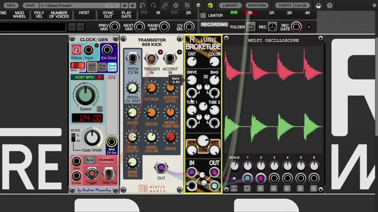 R_Ware BrokeTube tearing a 909 Kick to shreds!