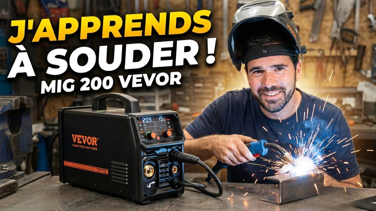 J’ai appris à souder au fil fourré en 1 vidéo (débutant total) avec le MIG 200 Vevor
