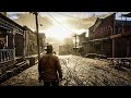 RED DEAD REDEMPTION 2 | ARTHUR WALKS FROM HORSESHOE OVERLOOK TO VALENTINE | 4K UHD