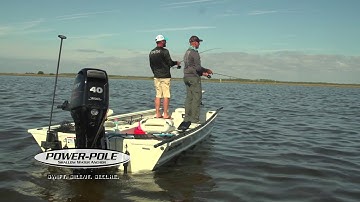 Power-Pole Micro "Shallow Water Anchor" boat positioning