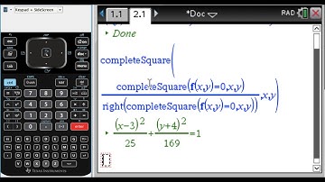Converting a Conic from General to Standard Form on the TI-Nspire CAS