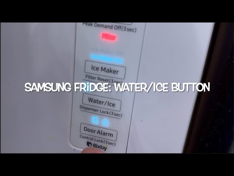SAMSUNG FRIDGE: How to use the ICE/WATER Button - YouTube
