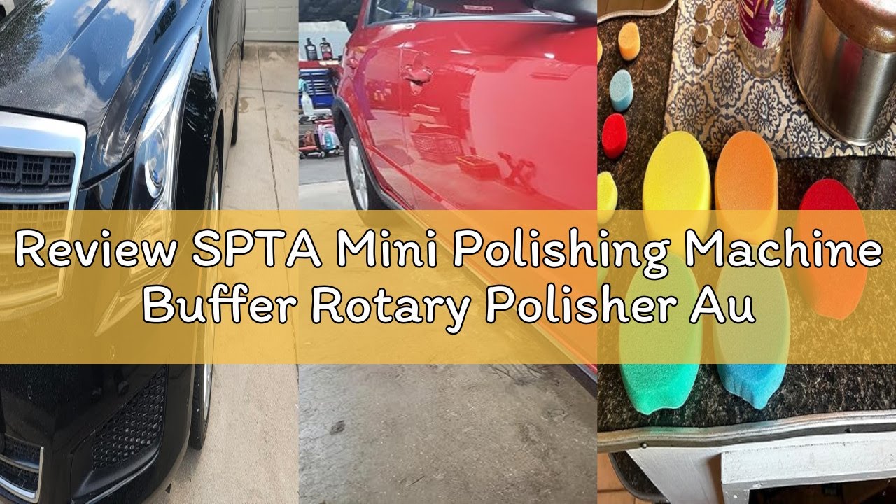 Review SPTA Mini Polishing Machine Buffer Rotary Polisher Auto Detailing Superpolish with 27Pcs Deta