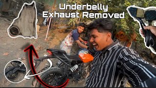 KTM Duke 250 Underbelly Exhaust Removed 🔥 | Side Mirror + Tail Tidy Mod | Loud &amp; sharp Look