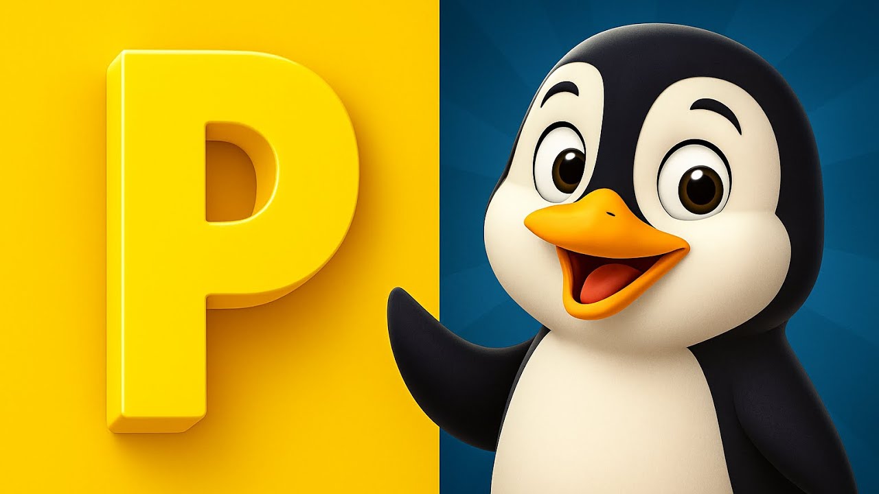 P for Penguin 🐧 | Learn Letter P with Sound and Spelling 