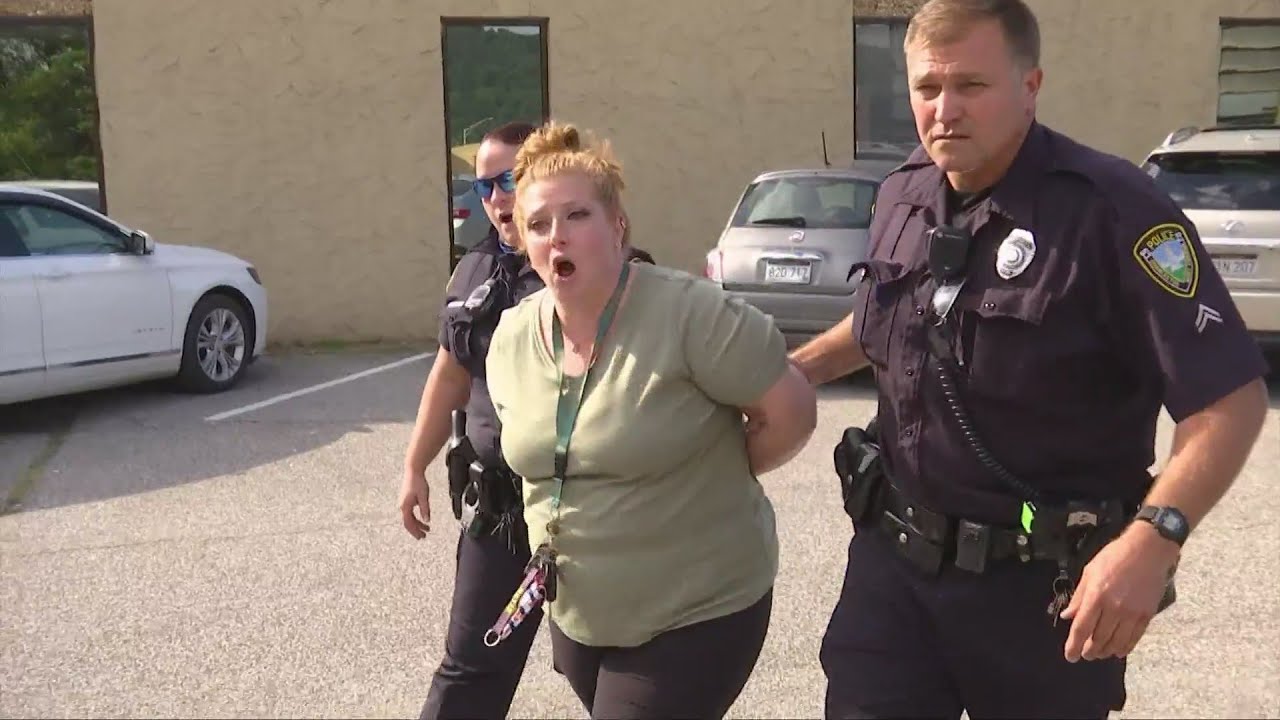 Woman Being Arrested