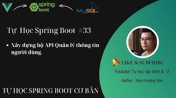 Tự học Java Spring Boot 33: Xây dựng bộ API Quản lý thông tin người dùng.