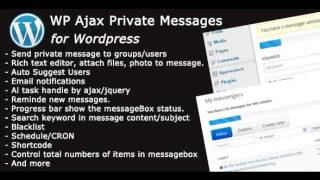 Preview WP Ajax Private Messages WordPress Plugin