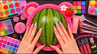 ASMR Makeup on Watermelon 🍉 (No Talking)