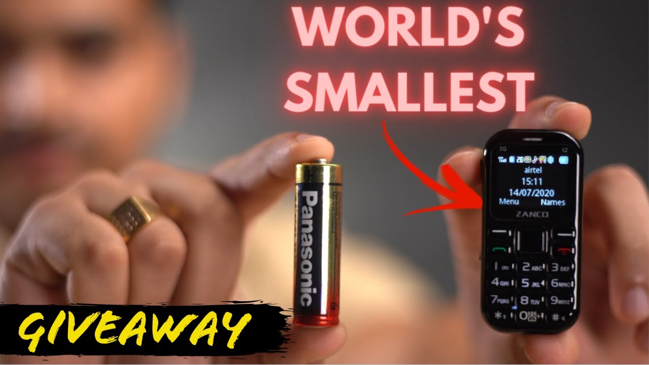 World's Smallest Phone Unboxing and Giveaway 🔥 Zanco tiny t2 - YouTube