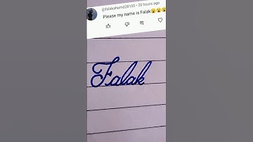Falak name write in cursive writing #beautiful#cursive#handwriting#shorts#youtubeshorts