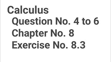 Method Exercise 8.3 Question No. 4 to 6 | How to use ratio test