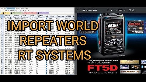 YAESU FT5D  Add World wide Repeater -RT Systems Software $25 SCU 19/58 Cable
