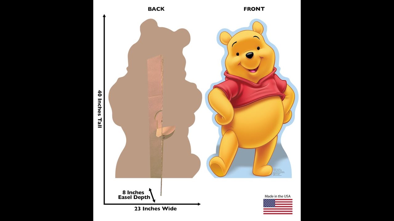 Winnie the Pooh Cardboard Cutout YouTube