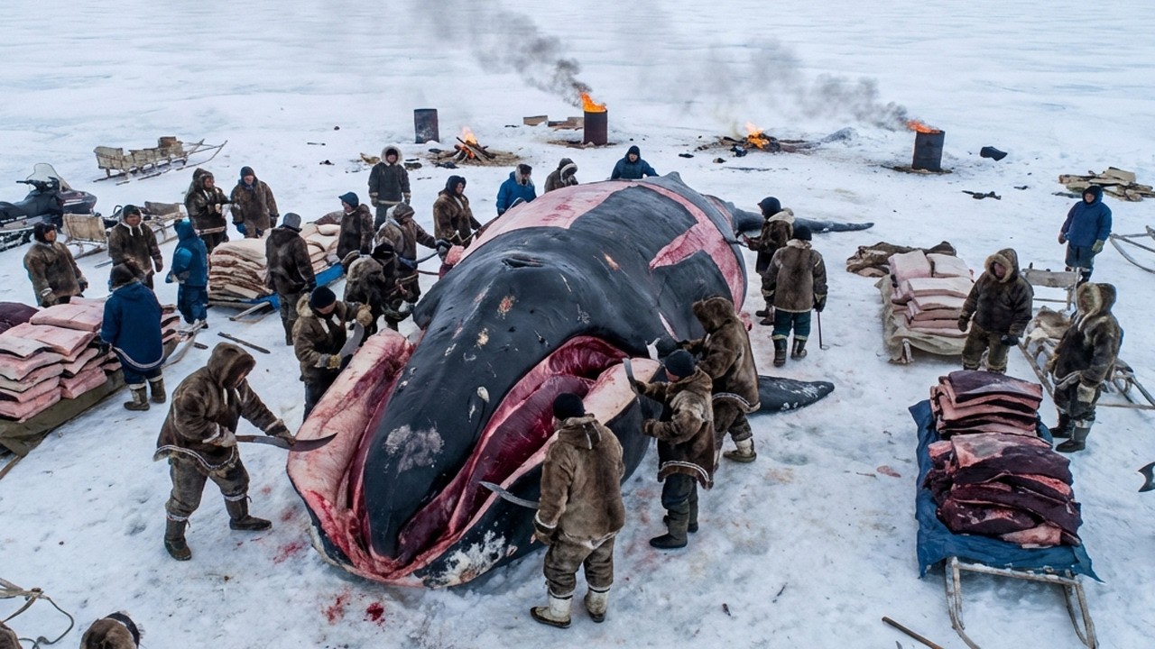 Охота на гигантских китов в Якутии при температуре −71°C | Выживание в замороженной деревне!