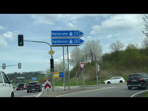 On the roads of Germany: Stuttgart - Gernsbach - Germany - 4K