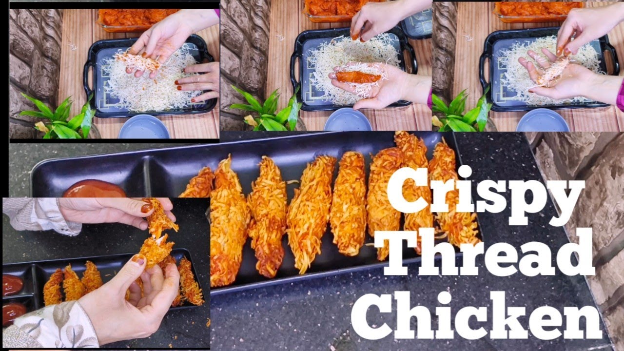 Threaded Chicken Ramadan day 17 | थ्रेडेड क्रिस्पी चिकन | Ramadan Special 🌙 Crispy ...