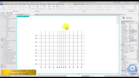 Extend Grid through all Level in Revit using ALPHA BIM | Kéo lưới trục qua tất cả các tầng