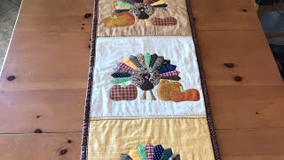 Mini turkeys table runner and wall hangings