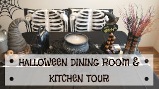 HALLOWEEN KITCHEN AND DINING ROOM TOUR | HOW I DECORATED MY KITCHEN AND DINING ROOM FOR HALLOWEEN