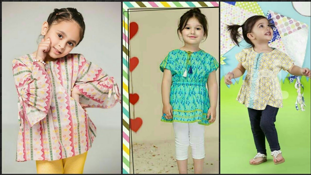 Kids Summer Tunic,Tops,Frocks Design Idea's  For Girls 2019.