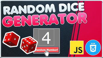 Random DICE Generator | JavaScript + CSS Random Dice Number Tutorial