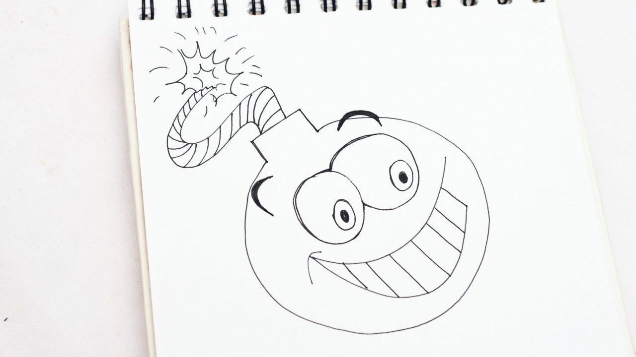 Easily Draw a Funny  Cartoon Bomb DIY Guidecentral 