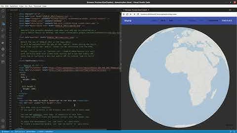 Functional React for globe and map visualisation