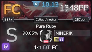 🔴 10.1⭐ NINERIK | SHIKI - Pure Ruby [Collab Another] +HDNC 98.65% FC 1348pp - osu!