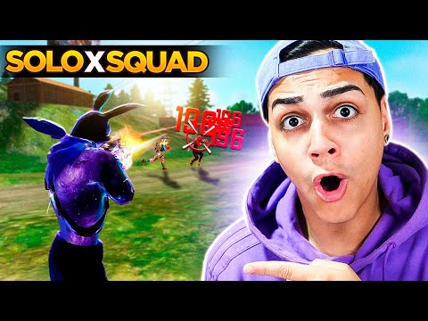 O FREE FIRE ME DEU O NOVO COELHO GALÁTICO PRA EU TESTAR NO RUSHADÃO SOLO VS SQUAD!!