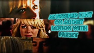 Ae Inspired Edit On Alight Motion With Preset Spiderman