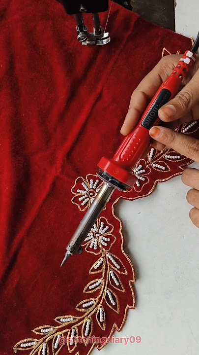 Simple Sewing Machine Embroidery Sleeves designs in trending #ytshorts #ytviral #diy #embroidery