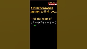 Synthetic Division method | Roots of cubic equation | Algebra | #maths