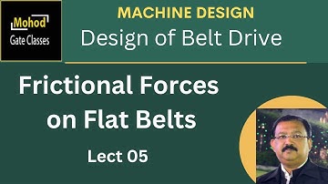 Design of Belt Drives 05 Frictional forces on Flat Belts