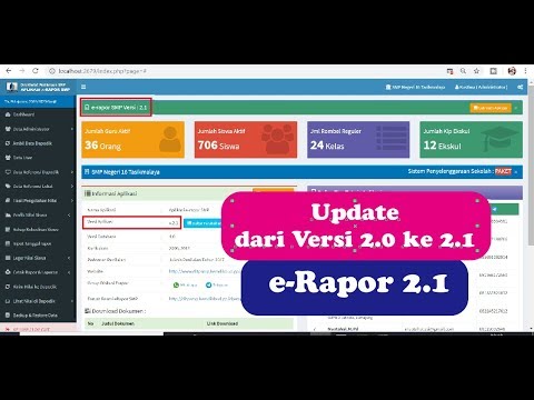 Cara Update e-Rapor dari Versi 2.0 ke 2.1