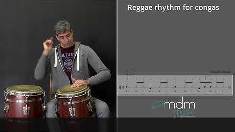 A great reggae rhythm for congas - Tutorial (Subtítulos en español)