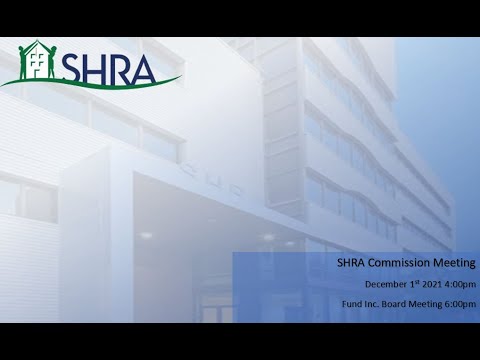 SHRA Commission Meeting Live December 1st  2021