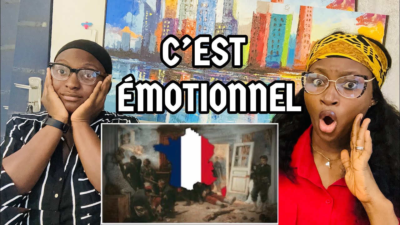 Сёстры реагируют на «La Strasbourgeoise» — французскую патриотическую песню.