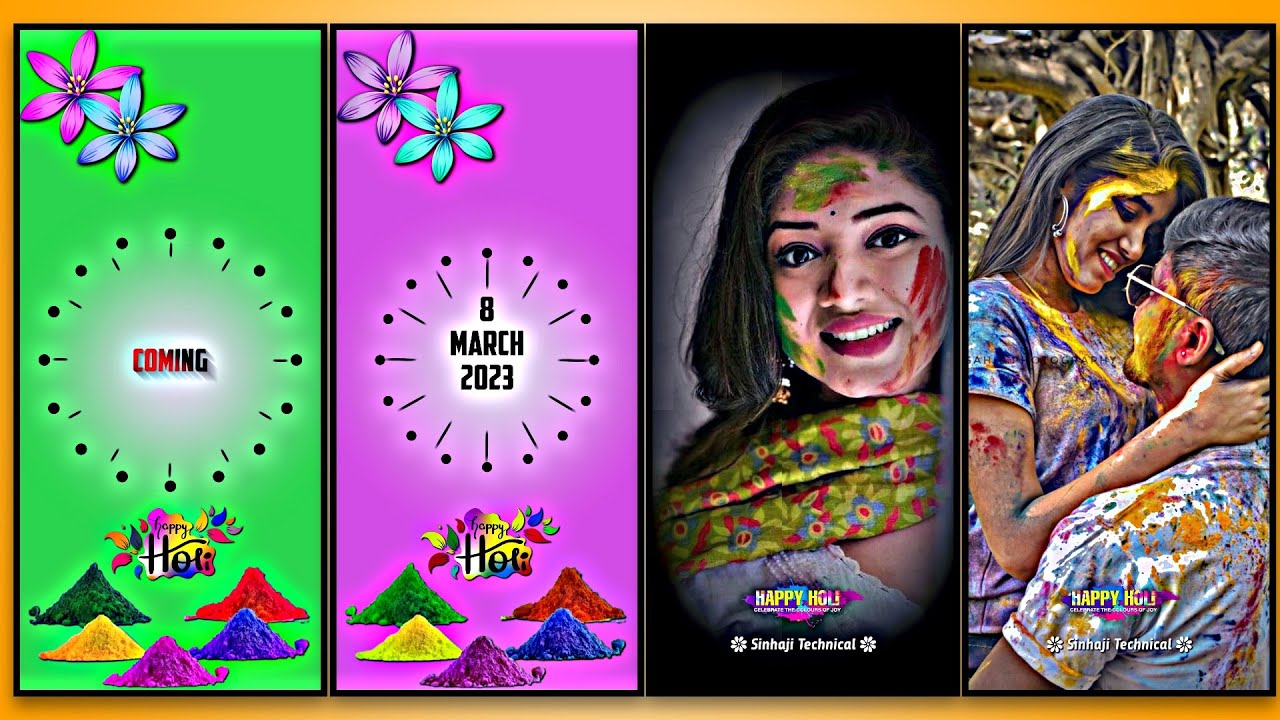 New Coming Soon Holi Status Editing | Holi Special Video Editing Alight Motion | Sinhaji Technical 🔥