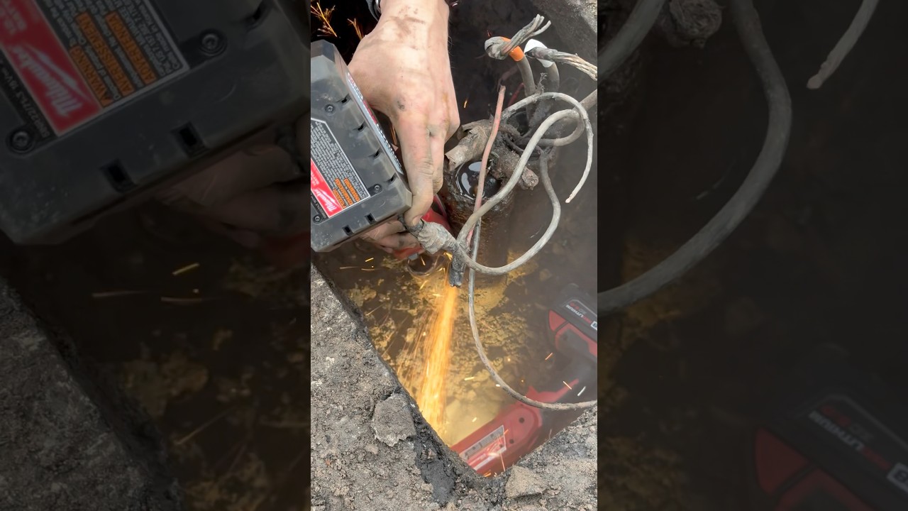 Repairs done right ⚡️ Replacing old rusted jbox & conduit with new quazite box @MilwaukeeTool ​⁠