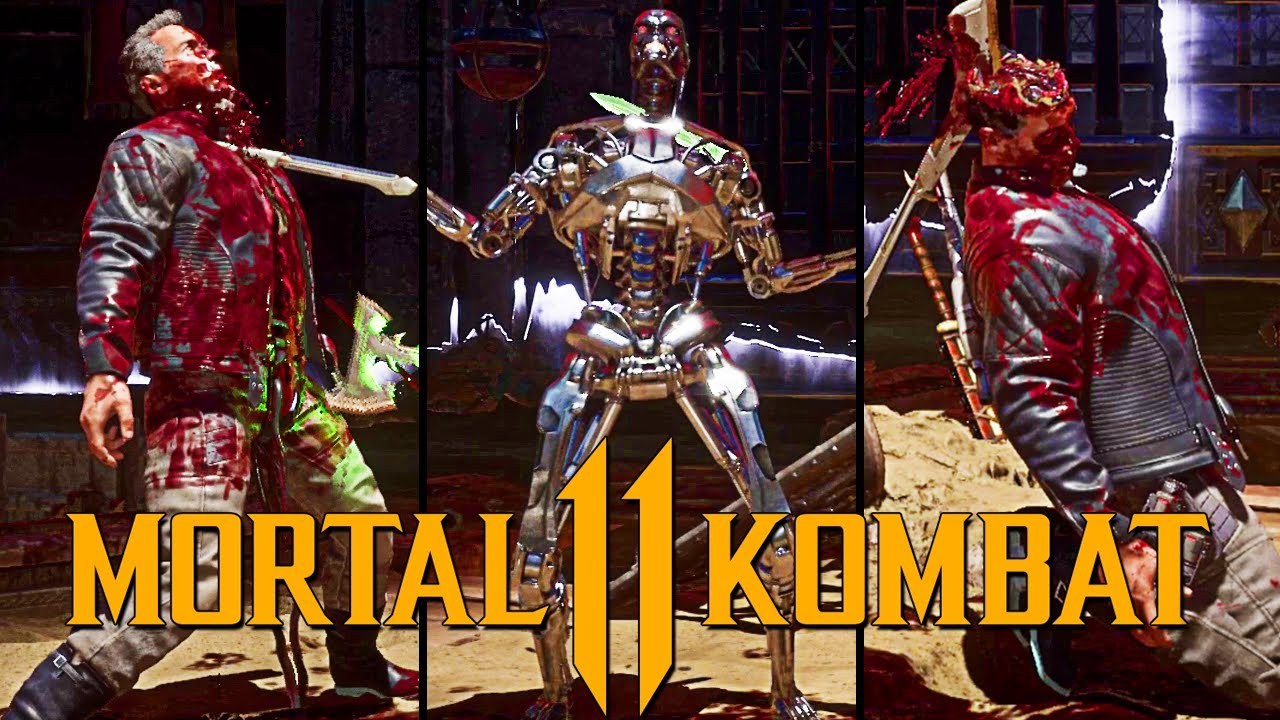 Mk11 Every Nightwolf Brutality performed on Terminator T800 YouTube