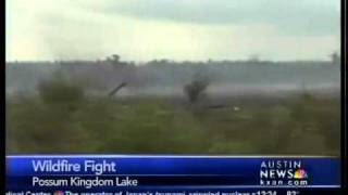 Wildfire fight in Possum Kingdom Lake