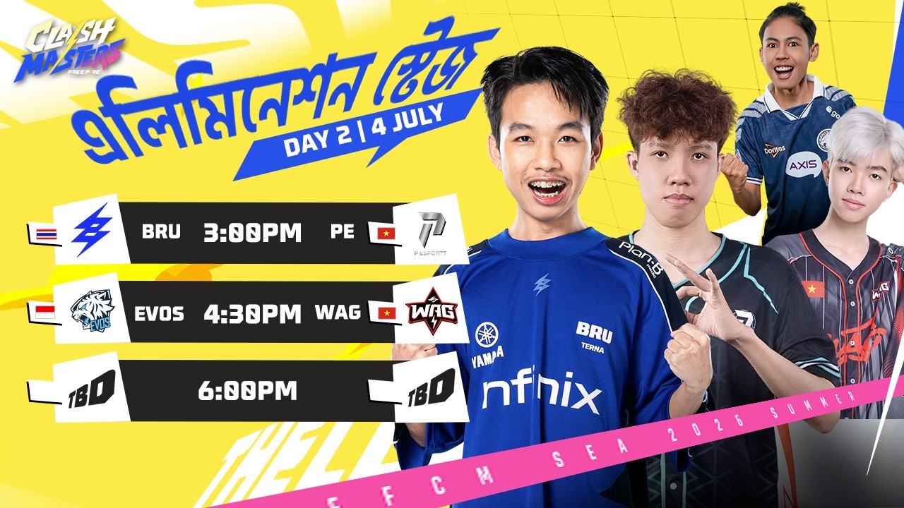 [BN] FFCM Elimination Stage Day 2 | Free Fire Clash Masters SEA 2026 Summer
